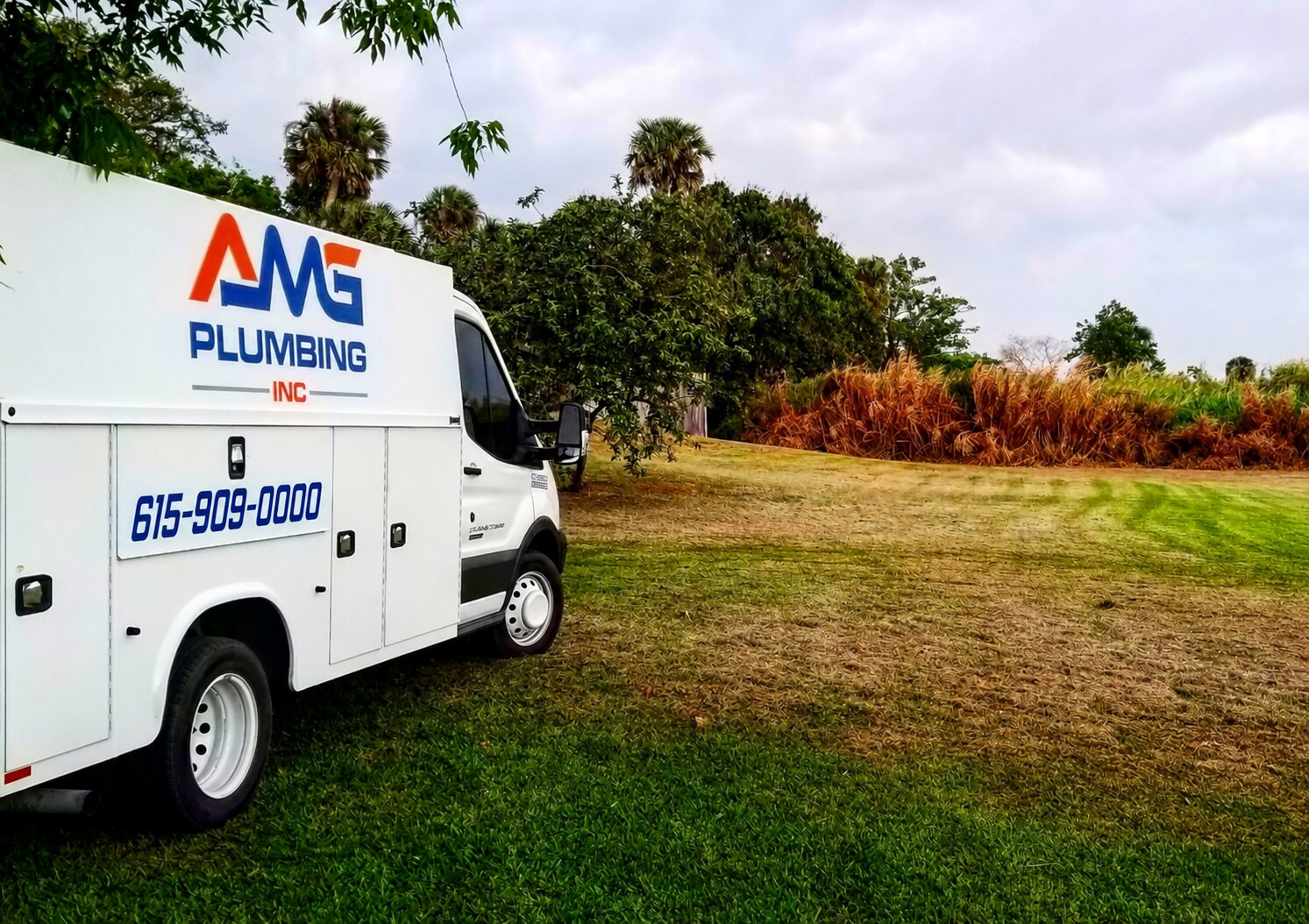 AMG Plumbing service truck